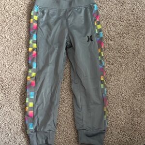 Hurley Kids Gray Joggers with Multicolor Side Stripes